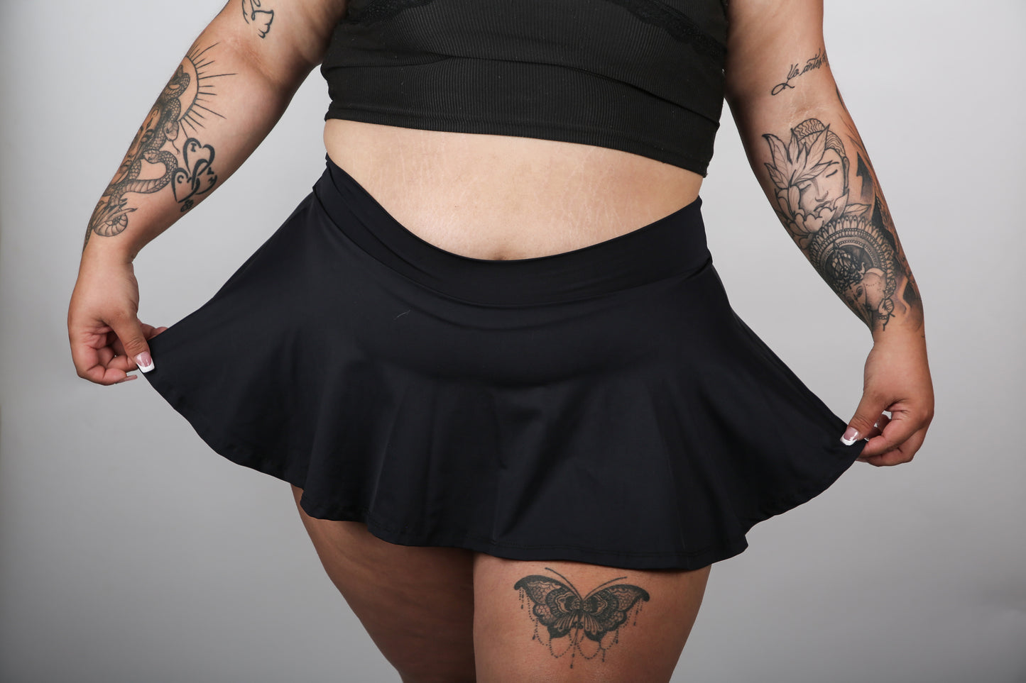 Falda Short Tenis Negra