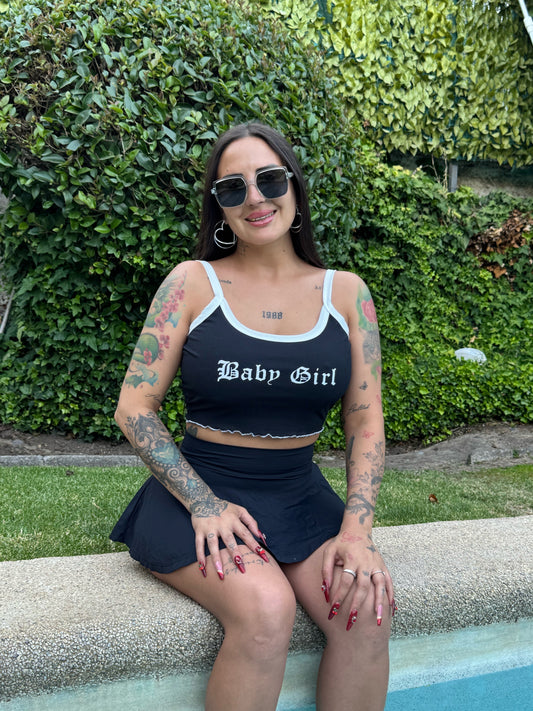 Crop Top Baby Girl Negro